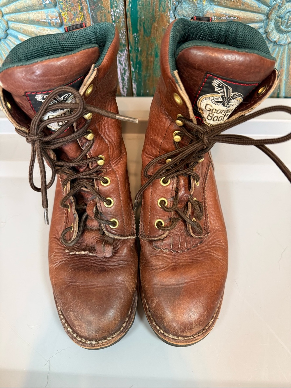 Georgia Boot brown logger style